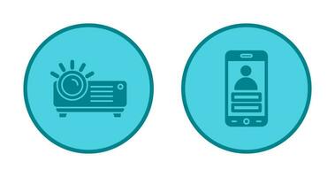 s'identifier et projecteur icône vecteur