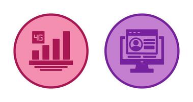 4 g et s'identifier icône vecteur