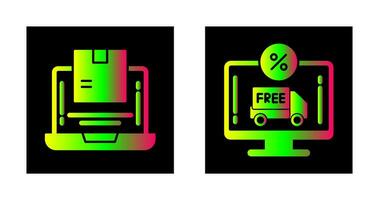 livraison et remise icône vecteur
