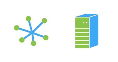 l'Internet et serveur réseau icône vecteur