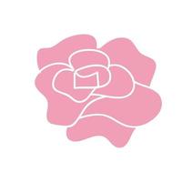 rose de dessin animé, belle fleur pour la décoration vecteur