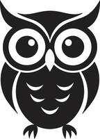 noir hibou icône collection éclairé par la lune hibou logo marque vecteur
