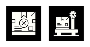 livraison boîte et poids icône vecteur