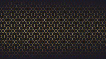 nouveau fond hexagonal de couleur or et noir futuriste vecteur