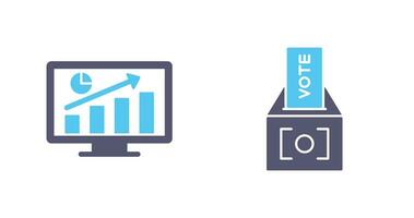 statistiques et voter icône vecteur