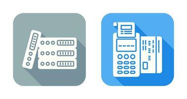 classeurs et pos Terminal icône vecteur