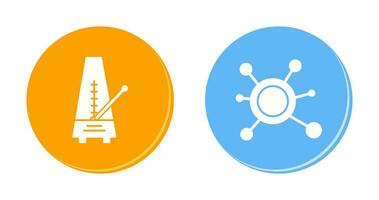 métronome et molécule icône vecteur