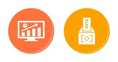statistiques et voter icône vecteur