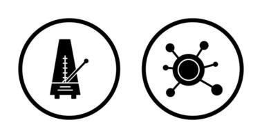 métronome et molécule icône vecteur