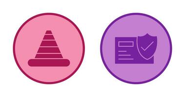 circulation cône et Sécurité icône vecteur