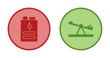 batterie et bascule icône vecteur