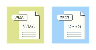 wma et mpeg icône vecteur