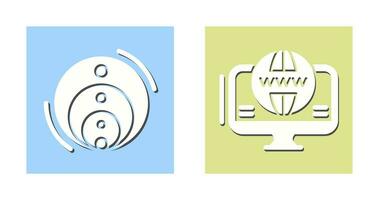 Venn diagramme et la toile icône vecteur