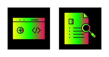 nettoyer code et Cas étude icône vecteur