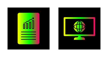 Les données des dossiers et temps global icône vecteur