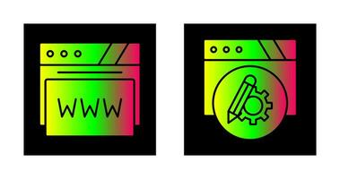 réglage et la toile navigateur icône vecteur