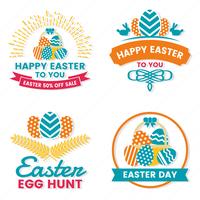 Logo vectoriel de jour de Pâques pour bannière