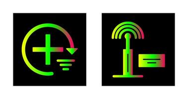 ajouter et signal icône vecteur