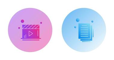 vidéo joueur et document icône vecteur