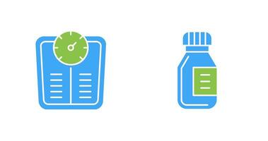 poids échelle et sirop icône vecteur
