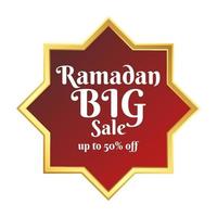 modèle de bannière d'élément de grande vente ramadan vecteur