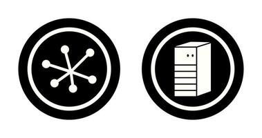 l'Internet et serveur réseau icône vecteur