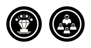 diamant et groupe icône vecteur