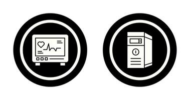 cardiogramme et CPU icône vecteur