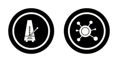 métronome et molécule icône vecteur