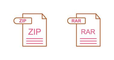 Zip *: français et rar icône vecteur