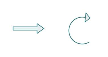 droite La Flèche et recharger icône vecteur