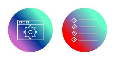 réglages et numéroté listes icône vecteur