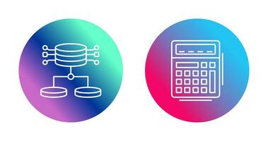 structuré Les données et calculatrice icône vecteur