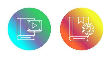 vidéo enregistreur et globe icône vecteur