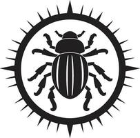 ruche clan insigne scarabée tête monogramme vecteur