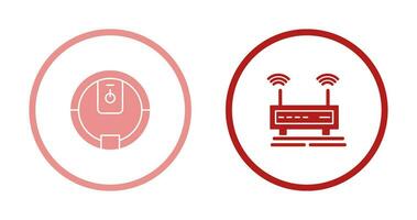 Puissance bouton et Wifi signaux icône vecteur