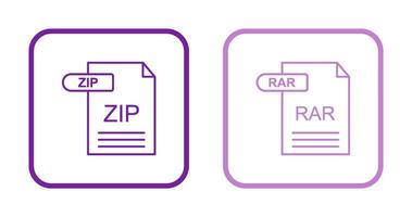 Zip *: français et rar icône vecteur