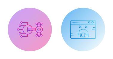 chiffrement et 404 Erreur icône vecteur