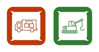 logistique voiture et lifter icône vecteur