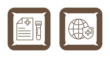 du sang tester et global icône vecteur