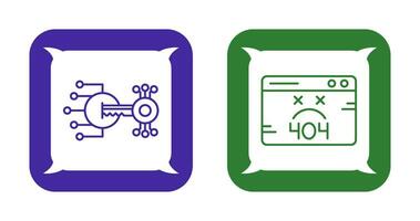chiffrement et 404 Erreur icône vecteur
