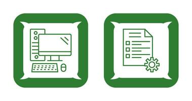 ordinateur et tester icône vecteur