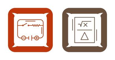 électrique circuit et formule icône vecteur