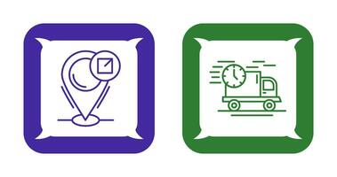 vite livraison et emplacement icône vecteur