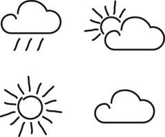 icônes de jeu météo vecteur