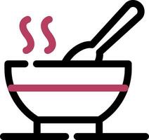 conception d'icône créative de soupe chaude vecteur