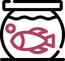 conception d'icône créative de bol de poisson vecteur