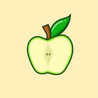 vecteur d'illustration pomme verte pour la conception de fruits, icône de site Web, signe