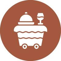 illustration de conception d'icône de vecteur de chariot de nourriture