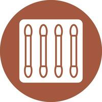 illustration de conception d'icône de vecteur de bourgeons de coton